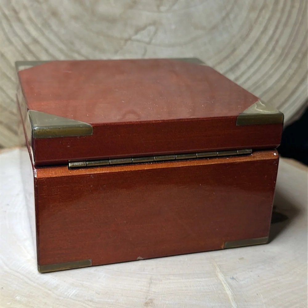 Tiffany & Co Wooden Desk Clock with Gold Accents - AS IS - Working Battery - Picture 9 of 13